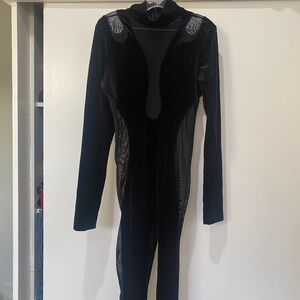 ASOS Velvet + Mesh jumpsuit